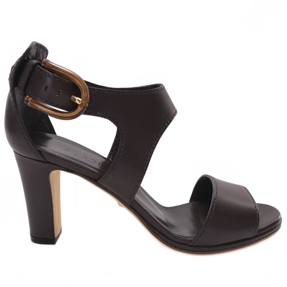 GUCCI Black Lifford Open Toe Leather Sandal